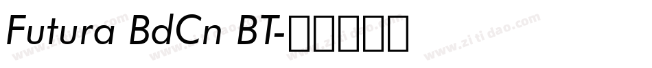 Futura BdCn BT字体转换